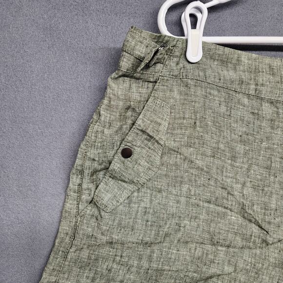 Athleta Voyager Linen Short Womens Plus Size 20 Green NEW Retail $79 - Picture 12 of 15